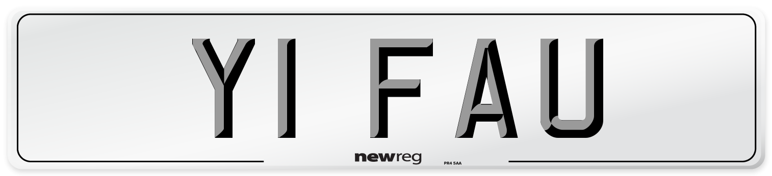 Y1 FAU Number Plate from New Reg
